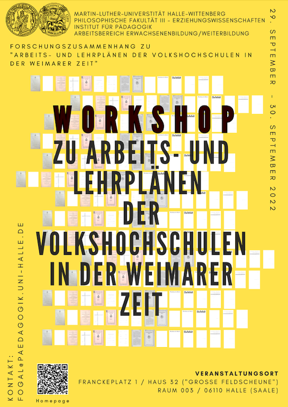 Plakat Workshop Veranstaltung MLU