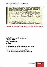 Abendvolkshochschulen, hrsg. v. M. Ebner v. Eschenbach, M. Stimm & J. Dinkelaker, Verlag Klinkhardt: 2024